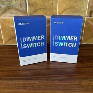 Elegrp Slide Dimmer Rocker Switch White DM19-WH Set of 2